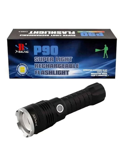 P90 LED Rechargeable Laser Flashlight