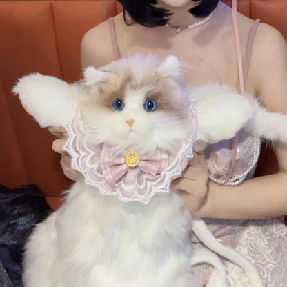 Lifelike Stuffed Cat Shape Plush Travel Backpack